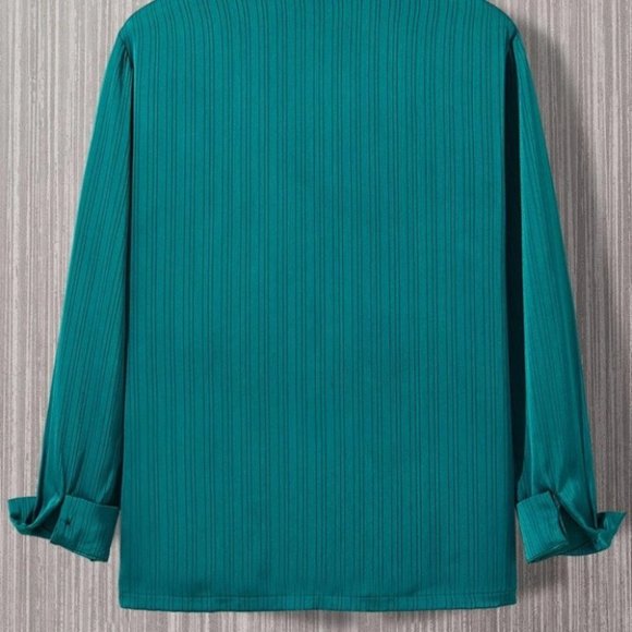 Blue Mens Button Up Shirt - Picture 4 of 6